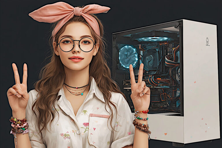 pretty computer geek woman digital detox