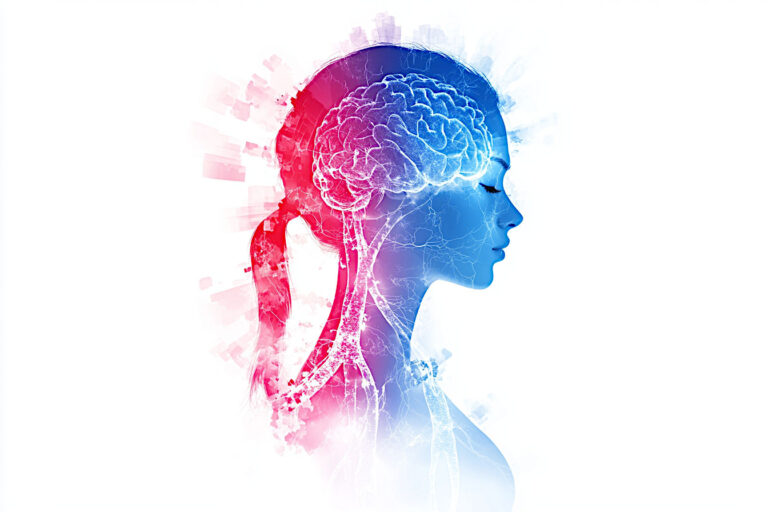 woman's brain as medical illustration